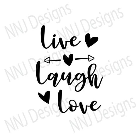 Live Laugh Love Svg Love Sayings Quotes Cute Clipart Etsy