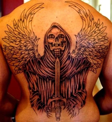 Grim Reaper Chest Tattoos