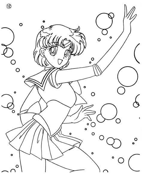 Sailor Mercury Coloring Book Xeelha Páginas Para Colorear Lindas