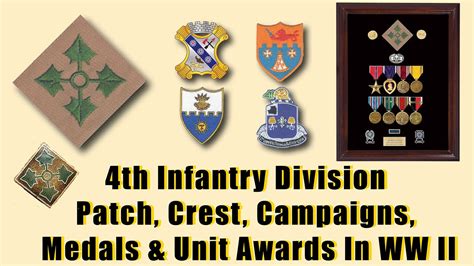 4th Infantry Ivy Division Ww 2 Veterans Patch Crest Basic Medals