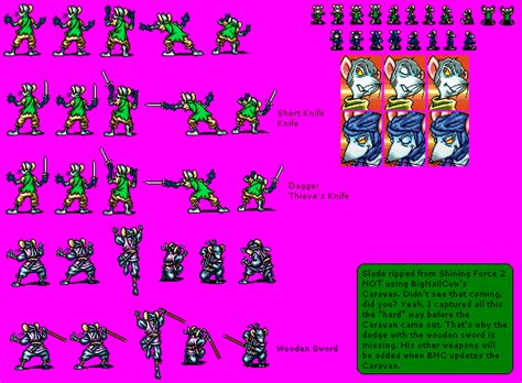 The Spriters Resource Full Sheet View Shining Force 2 Slade