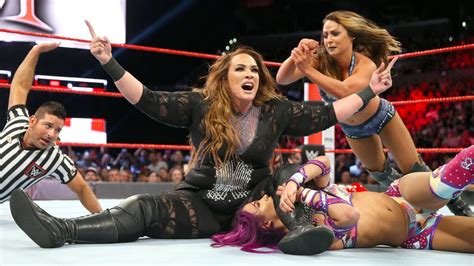 Raw Womens Champion Alexa Bliss Def Sasha Banks Bayley Nia Jax And Emma Fatal Way Match