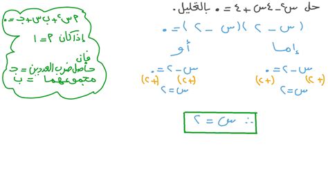 حل المعادلة التربيعية