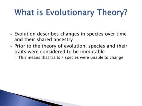 Ppt The Theory Of Evolution Powerpoint Presentation Id2228730
