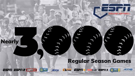 Espn Swings For The Fences With Regular Season Softball Schedule