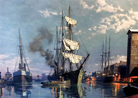 Cleveland Moonlight Arrival In The Cuyahoga River C 1876 1988