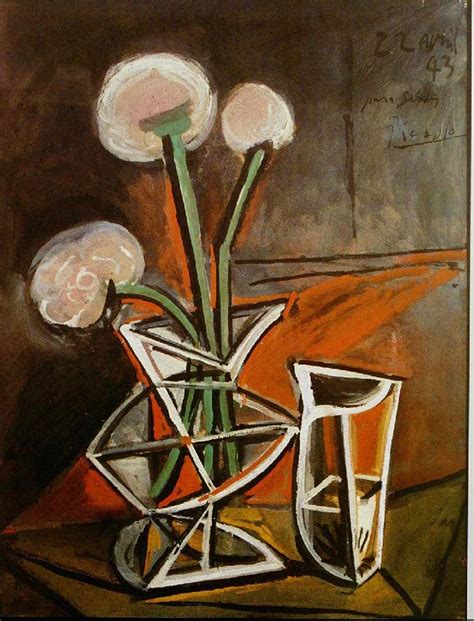 Vase With Flowers 1943 By Pablo Picasso Pablo Picasso Art Picasso