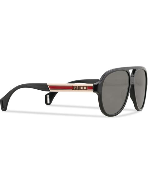gucci gg0463s sunglasses black white grey at