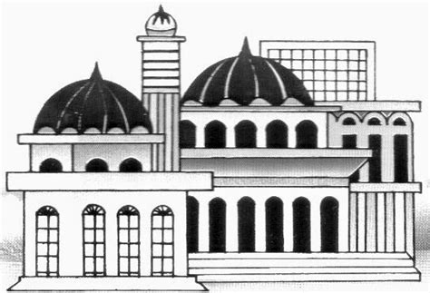 Masjid kartun hitam putih gambar islami sumber widiutami.com. KUMPULAN GAMBAR MASJID - -:7313:-