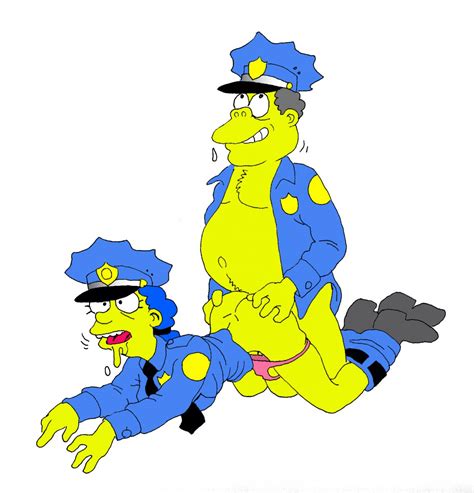 Rule 34 Chief Wiggum Clothes Color Dennis Clark Female Hat Human Male Marge Simpson Police Sex