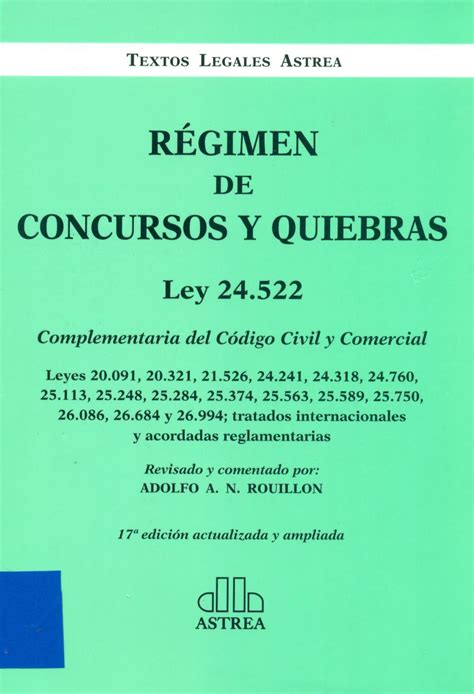 Régimen De Concursos Y Quiebras Ley 24522 Consejo Profesional De