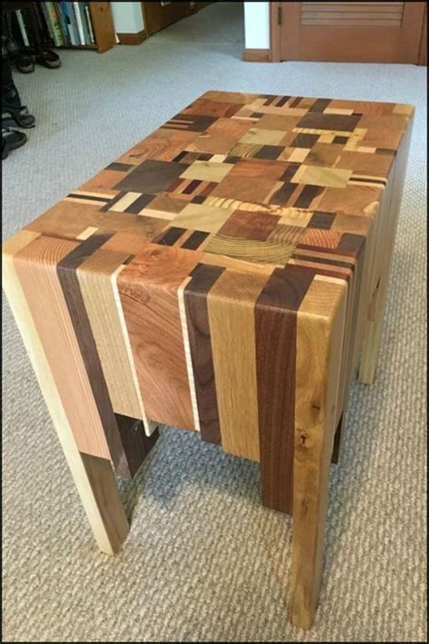 Make A Beautiful End Table From Scrap Timber Pieces Scrap Wood