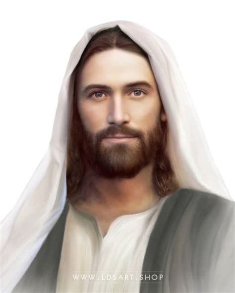 Jesus Christ Resurrection And The Life Painting White Background