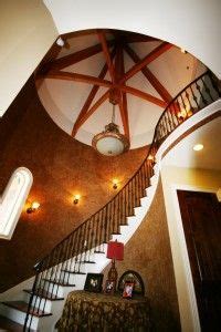 Spiral staircase in turret with timber framed curved trusses | Timber framing, Timber, Timber frame
