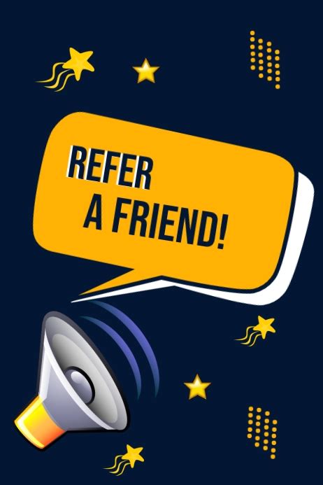 Refer A Friend Announcement Design Flyer Template Postermywall