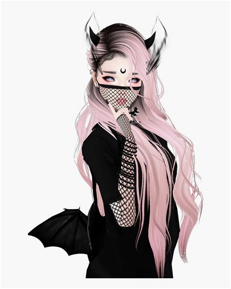 Animegirl Renders Sticker Like4like Follow4follow Aesthetic Goth Anime Girl Hd Png