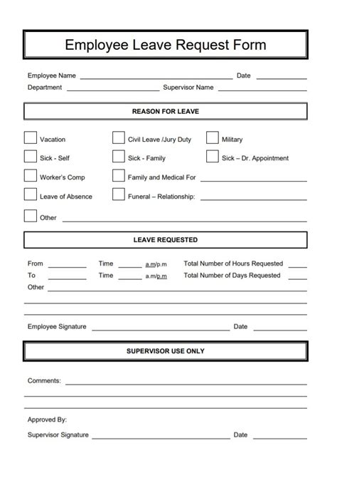 An application letter is a standalone document you submit to a potential employer to express your interest in an open position. Sample Leave Application Form | Free Word Templates