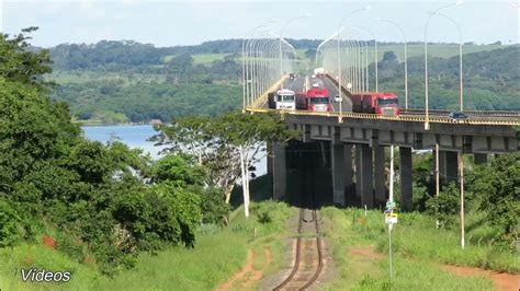 Ponte RodoferroviÁria Sobre O Rio ParanÁ Trem Transpondo De Estados SÃo Paulo Mato Grosso Do