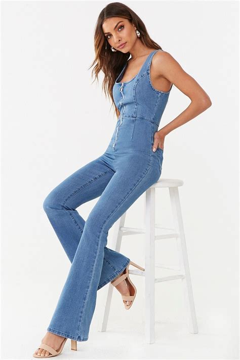 Denim Zip Front Jumpsuit Fashion Clothes For Women Latest Trends