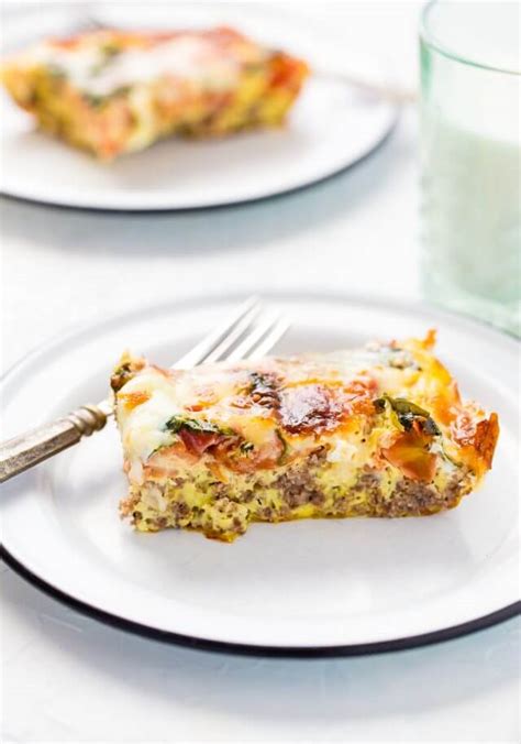 So easy to customize by adding your favorite low carb vegetable and definitely packed with flavor. Low Carb Sausage Breakfast Casserole - A Zesty Bite