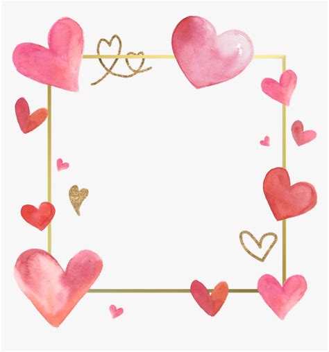 Mq Pink Heart Hearts Frame Frames Border Borders Clip