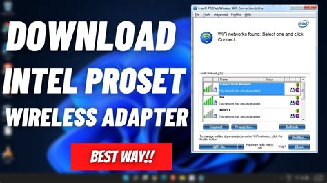 Download Intel Proset Wireless Software And Wi Fi Drivers Intel