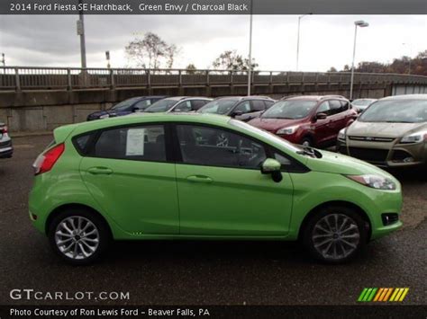 Green Envy 2014 Ford Fiesta Se Hatchback Charcoal Black Interior