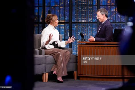 Actress Jennifer Lopez During An Interview With Host Seth Meyers On News Photo Getty Images