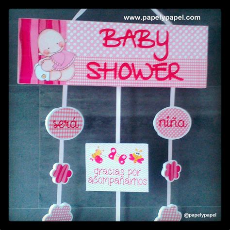Cartel Personalizado Para Baby Shower De Niña Impreso En Papel Con