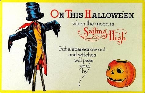 vintage vintage halloween cards halloween scarecrow vintage halloween images