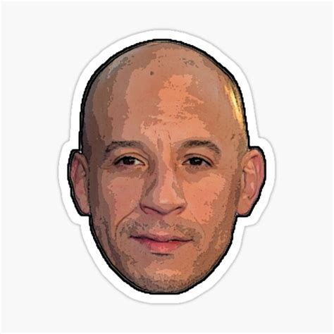 Vin Diesel Face Sticker Sticker By Im Nefarious Redbubble