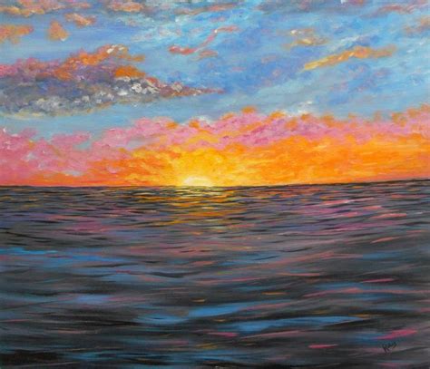 Bay Sunrise Painting By Kathy Symonds Saatchi Art
