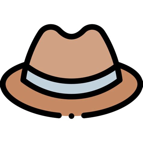 Fedora Hat Detailed Rounded Lineal Color Icon