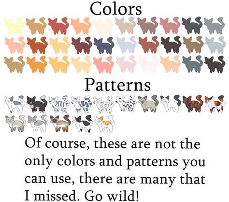 Cat Fur Color Chart