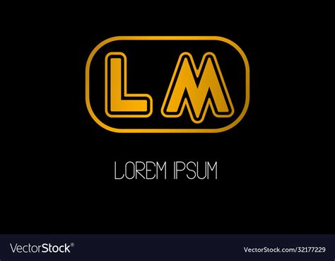 Lm Logo Royalty Free Vector Image Vectorstock