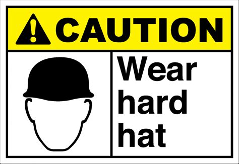 Caution Sign Wear Hard Hat Safetykore
