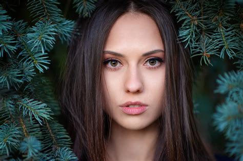 Maxim Maximov Women Catherine Timokhina Brunette Long Hair Makeup