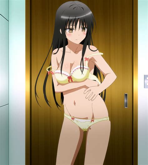 Kotegawa Yui To Love Ru Highres Screencap Black Hair Bra Breasts Cleavage Panties