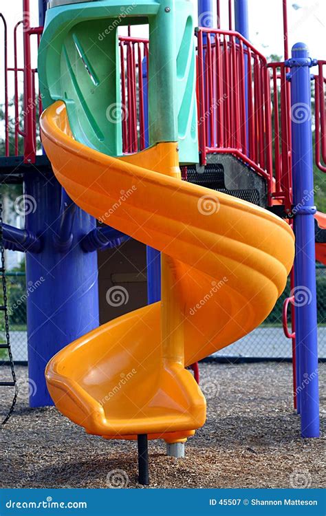 Yellow Twisty Slide Stock Image Image Of Children Child 45507