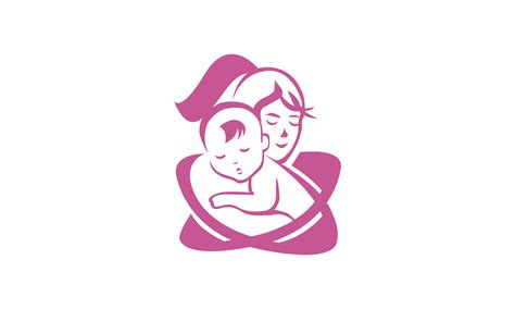 Mom And Baby Logo Vector Illustration Par 2qnah · Creative Fabrica