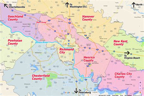 Richmond Va Area County Map