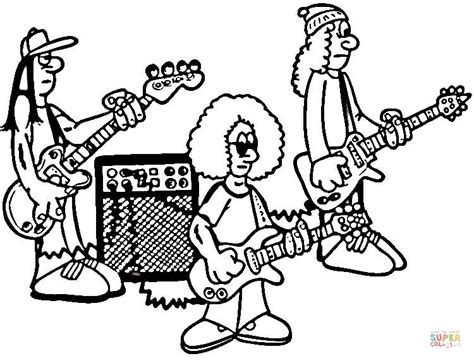 Kiss Rock Band Coloring Pages Sketch Coloring Page