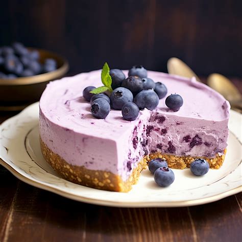 Easy No Bake Frozen Blueberry Pie Recipe