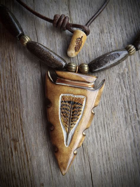 Hand Carved From Whitetail Deer Antler And Strung On 2mm Leather Cord Deer Antler Jewelry
