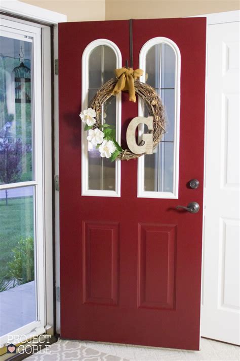 Learn how to paint a door with this instructional guide from bunnings. Painting our Front Door Passionate Red - Project Goble