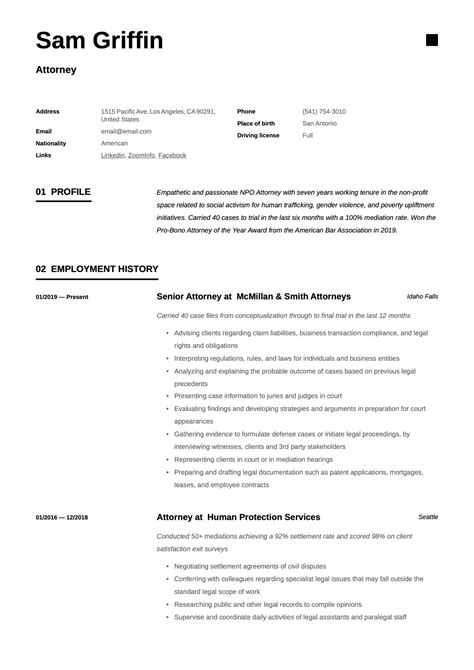 The nice thing about pdf resumes examples is that you. 18 Attorney Resume Examples & Writing Guide | PDF's & Word ...