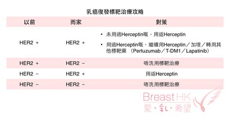 Relapse Her2 Therapy Breast Cancer Hk 香港的乳癌治療資訊