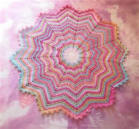 Poundland Variegated Yarn Bella Coco 12 Point Star Crochet Motif