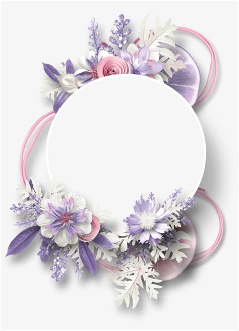 Elegant Purple Flower Border