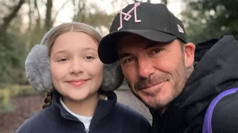 David Beckham Gets Fans Talking With Latest Photo Kissing Daughter